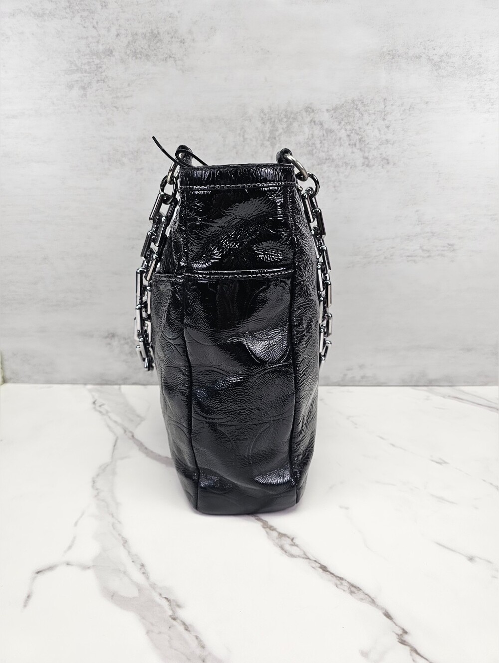 Coach Black Patent Leather Gallery Tote - Picture 4 of 8